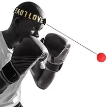 Muay Thai Boxing Speed Ball with Head Band for Sanda Boxing Fighting, Rapid Speed Reaction Time Training, Boxing Reflex Trainer